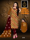 Mt Zara Gold Batik Fancy Designer Regular Wear Printed Cotton Dress Material